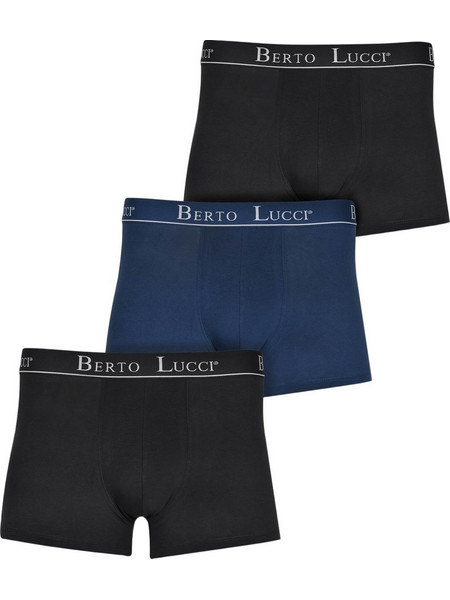 Berto Lucci Ανδρικά Μποξεράκια Σετ 3Pack Navy Blue/Μαύρο 20262-2062-5001