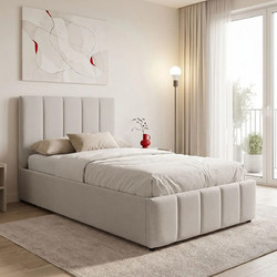 Pakoworld Rovio Κρεβάτι Μονό Υφασμάτινο με Τελάρο 100x200cm 388-000039