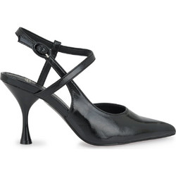 Exe Γόβες Slingback Δερμάτινες με Λεπτό Χαμηλό Τακούνι Μαύρες X47002485-G15