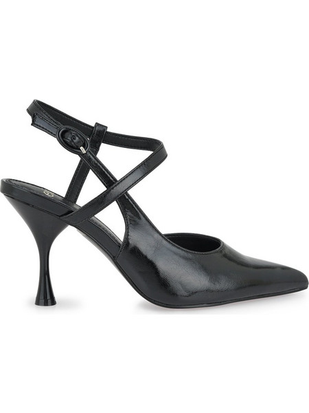 Exe Γόβες Slingback Δερμάτινες με Λεπτό Χαμηλό Τακούνι Μαύρες X47002485-G15