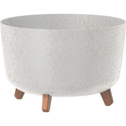 Koopman Κασπώ Δαπέδου Πλαστικό με Πόδια Λευκό 20x17.4cm Y89300230