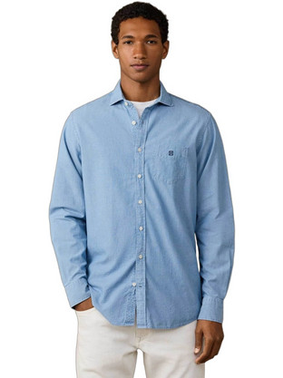 Hackett Ανδρικό Πουκάμισο Classic Fit Μπλε Ανοιχτό HM3010769