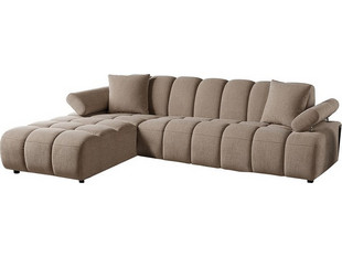 Varossi Bubble Γωνιακός Καναπές Δεξιά Γωνία Σοκολατί 273x195x80cm 400-019