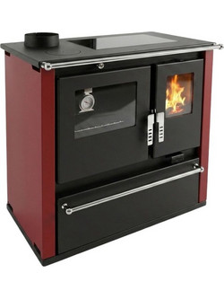 Verso CS Plus Inox Red Left Ξυλόσομπα με Φούρνο 7.7kW