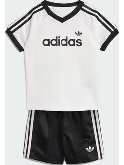 Adidas Βρεφικό Σετ Καλοκαιρινό Λευκό Μαύρο KD1022