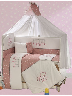 Dimcol Bebe Sweet Dreams 09 Σετ Κούνιας Pink 9τμχ