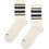 Happy Socks Zic Zac Ανδρικές Κάλτσες Ψηλές με Σχέδια Εκρού P006011