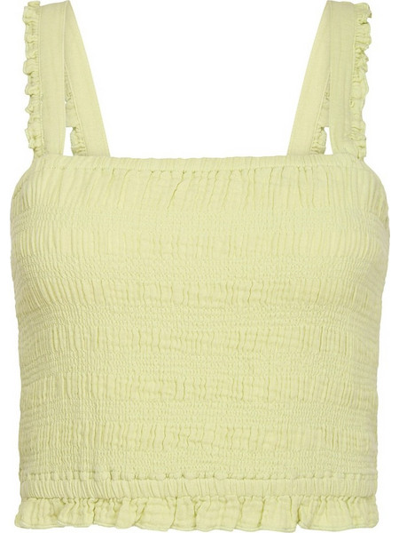 DKNY Γυναικείο Καλοκαιρινό Crop Top Κίτρινο DJ5W2058-KXS