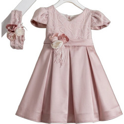 Piccolino Carla Βαπτιστικό Φόρεμα 2τμχ DR26F61.PINK