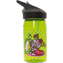 Laken Flamenca Παιδικό Μπουκάλι Πλαστικό BPA Free με Καλαμάκι Lime 450ml