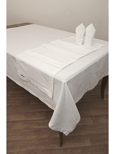 Τραπεζομάντηλο Ζακάρ 165x260 Anna Riska 2410 - 2 White