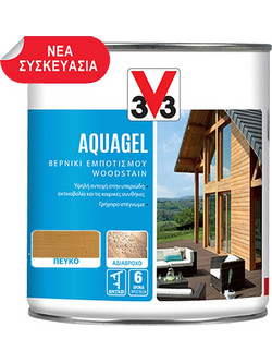 V33 Aquagel Βερνίκι Εμποτισμού Ξύλου Νερού Satin Πεύκο 0.75lt