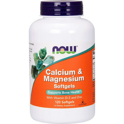 Now Foods Calcium & Magnesium 120 Μαλακές Κάψουλες