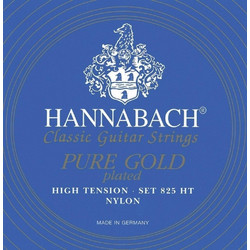 Hannabach 825 HT Pure Gold Plated Σετ Χορδές Κλασικής Κιθάρας Nylon Hard Tension