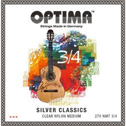 Optima Silver Classics Σετ 6 Χορδές Κλασικής Κιθάρας Nylon Medium Tension 3/4