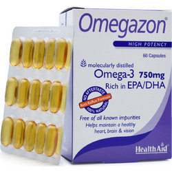 Health Aid Omegazon 750mg Ιχθυέλαιο 60 Κάψουλες