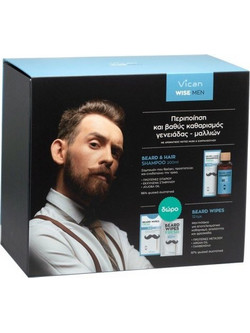 Vican Wise Men Σαμπουάν 200ml + Fresh Μαντηλάκια για Γένια 12pcs