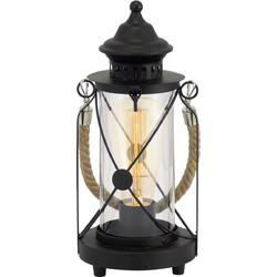 Eglo Bradford Πορτατίφ Ε27 Μαύρο Φ14xΥ33cm