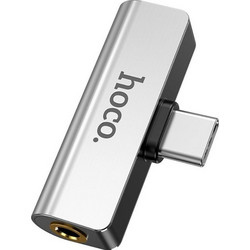Αντάπτορας Hoco LS26 USB-C male - 3.5mm / USB-C female (LS26) Ασημι