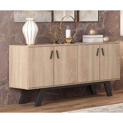 POL02 Μπουφές με 4 πόρτες 180x44,5x85εκ. Λάττε