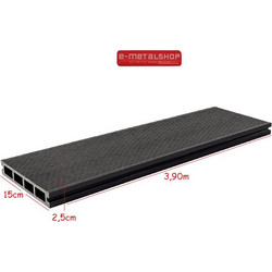 Συνθετικό πάτωμα DECK WPC γκρι σκούρο 25x150x3900mm (η τιμή αφορά το τετραγωνικό μέτρο)