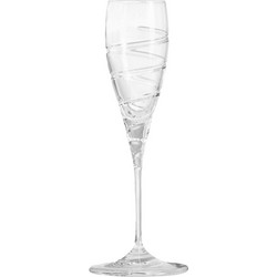 SP Tableware Σετ Ποτήρια Σαμπάνιας Γυάλινα Κολωνάτα Spiral 6τμχ 10071007