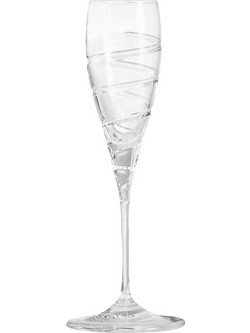SP Tableware Σετ Ποτήρια Σαμπάνιας Γυάλινα Κολωνάτα Spiral 6τμχ 10071007