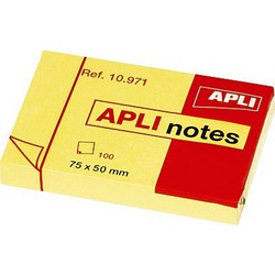 Αυτοκόλλητα χαρτάκια Apli 50x75mm κίτρινα Κίτρινο
