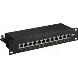 Patch Panel Cat6A Stp 12 Θυρων Επίτοιχο Mini (Σειρα Plus)