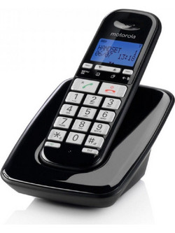 Motorola S3001 Ασύρματο Τηλέφωνο με Ανοιχτή Ακρόαση για Ηλικιωμένους Μαύρο