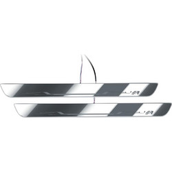 Simoni Racing ΜΑΡΣΠΙΕ ΠΟΡΤΑΣ ΕΣΩΤΕΡΙΚΑ 48,6x3,5cm ΧΡΩΜΙΟ ΜΕ ΛΕΥΚΟ LED ΦΩΣ 2ΤΕΜ. SRSL/L