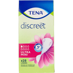 Tena Lady Discreet Ultra Mini Σερβιέτες Ακράτειας 1 Σταγόνες 28τμχ