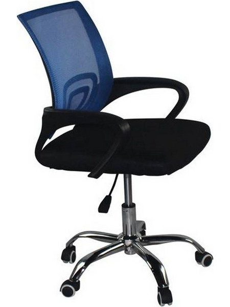 Woodwell BF2101-F Καρέκλα Γραφείου με Στήριξη Μέσης Μαύρη Μπλε ΕΟ254,3FC1