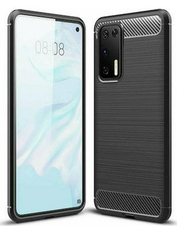 Carbon Back Cover Μαύρο (Huawei P40)