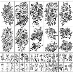 Kaieteur Waterproof Temporary Tattoos Flowers and Animal Collection for Women and Girls (40 Sheets)