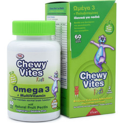 Vican Chewy Vites Jelly Bears Omega 3 & Multivitamin για Παιδιά Πορτοκάλι 60 Ζελεδάκια