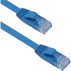 Detech Flat U/UTP Cat.6 Καλώδιο Δικτύου Ethernet 1.5m Light Blue