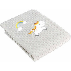Morven Volvoreta F75 Unicorn Κουβέρτα Αγκαλιάς Fleece 80x110 Γκρι