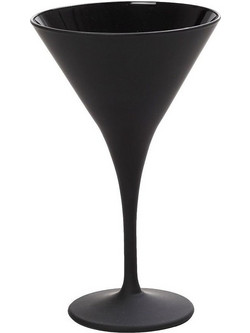 Espiel Σετ Ποτήρια Κοκτέιλ Γυάλινα Κολωνάτα Maya Black 250ml 6τμχ RAB326K6