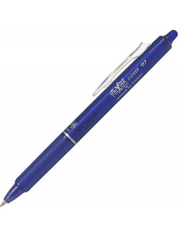 Pilot Frixion Clicker Στυλό Gel που Σβήνει 0.7mm Μπλε BLRT-FR7L