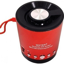 Wster WS-633 Ηχείο Bluetooth 3W με Ραδιόφωνο Κόκκινο
