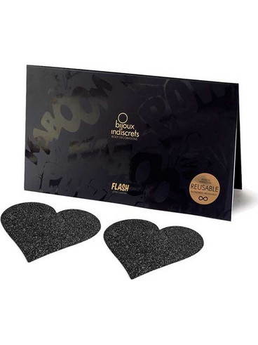 Flash Heart Glitter Pasties by Bijoux Indiscrets