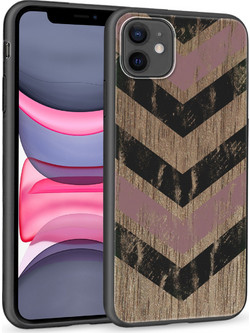 Θήκη iPhone 11 Black TPU - Brown Chevron