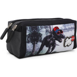 Lyc Sac One Double Pouch Jurassic Κασετίνα με 2 Θήκες Γκρι 11292