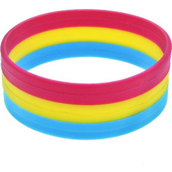 2.3cm Pansexual Silicon Bracelets