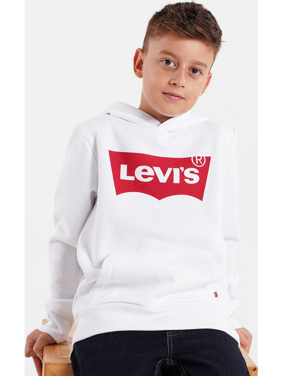 Levi's Παιδικό Φούτερ με Κουκούλα Λευκό 9E8778-001
