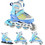 Nils Extreme Inline Αυξομειούμενα Rollers Παιδικά Μπλε NH18192