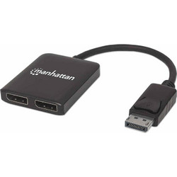 Adapter Manhattan (207768) DisplayPort Male Σε Dual DisplayPort Female - MST Hub 207768