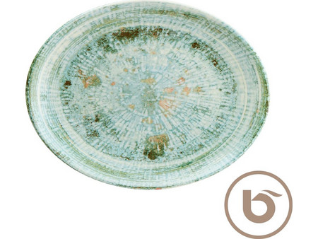 Bonna Πιάτα Ρηχά Πορσελάνης Οβάλ Odette Olive 28x36cm 6τμχ ODTOLMOV36OV