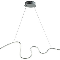 Ondaluce So. Snake/Silver Κρεμαστό Φωτιστικό Οροφής Μονόφωτο LED Ασημί 6501316